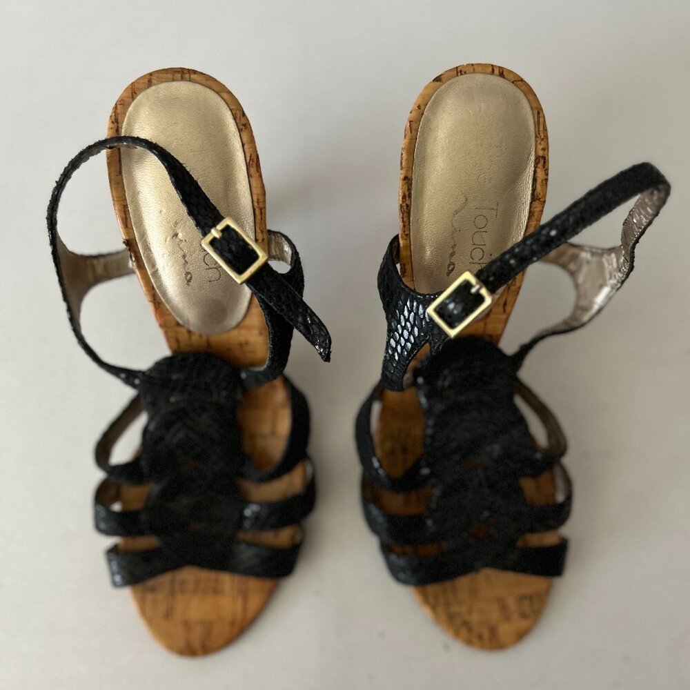 WOMENS THE TOUCH BLACK HEEL SHOES